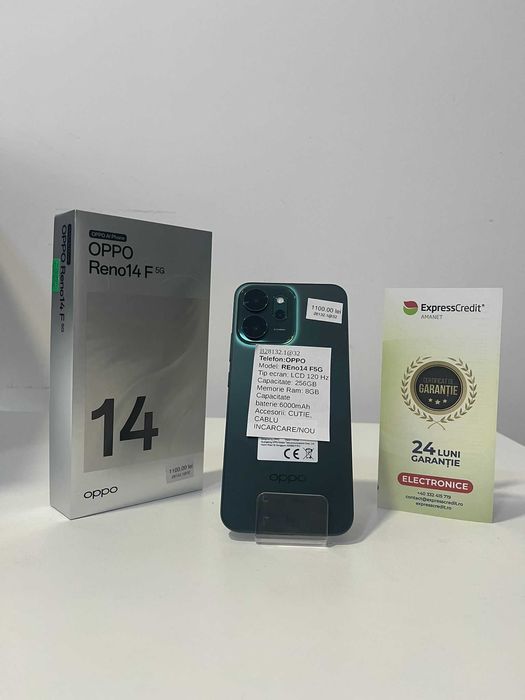 Telefon Oppo REno14F 5G (AG32 B28132.1) 2 ANI GARANTIE!