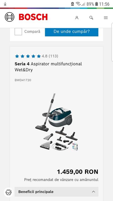 Seria 4 Aspirator multifuncțional Wet&Dry