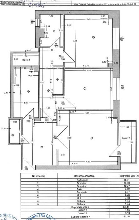 Apartament cu 3 camere de vanzare