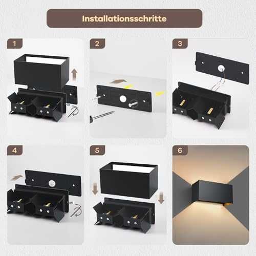 Стенна LED лампа vatato LED Wall Light 24 W IP65 3000 K