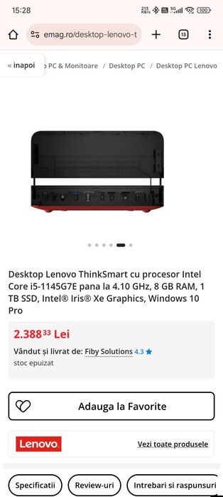 Mini pc i5-1156G7 cu Windows 11 sau Server Proxmox