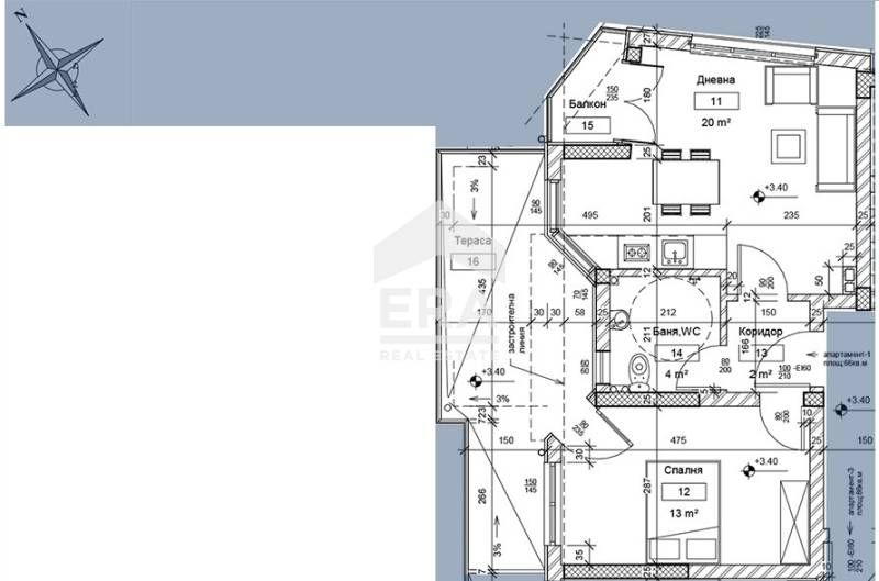 Двустаен апартамент за продажба, в новострояща се сграда, район Гранд