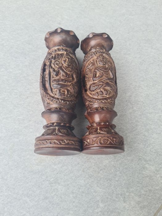 Set vaze din lemn exotic handmade