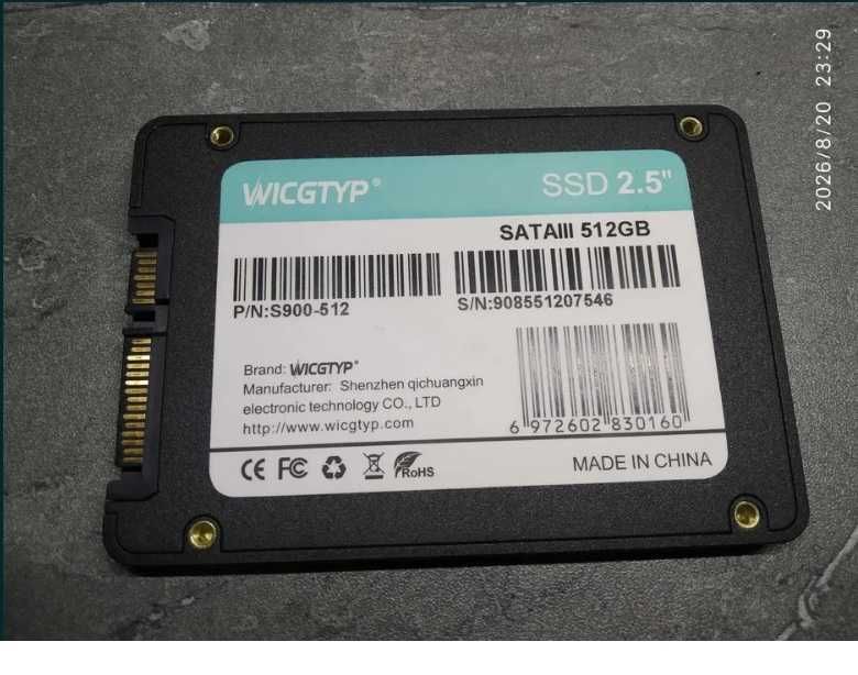SSD 512 GB. (Yangi)