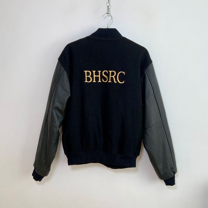 Geacă Varsity Port Authority SUA piele neagra marime M college