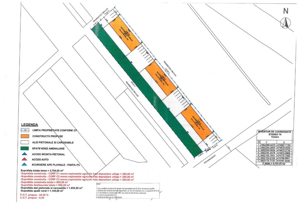 Vand Teren 3.704 mp cu proiect hale – Odobești, jud. Vrancea