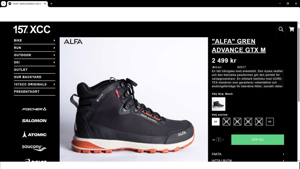 ALFA GREN ADVANCE GORE-TEX Boots размер EUR 42 / UK 8 водонепромокаеми - 1101