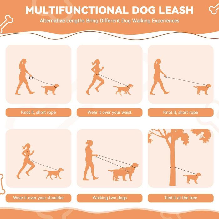 НОВ!Мултифункционален двоен повод за куче/та 3 м,регулируем,hands-free