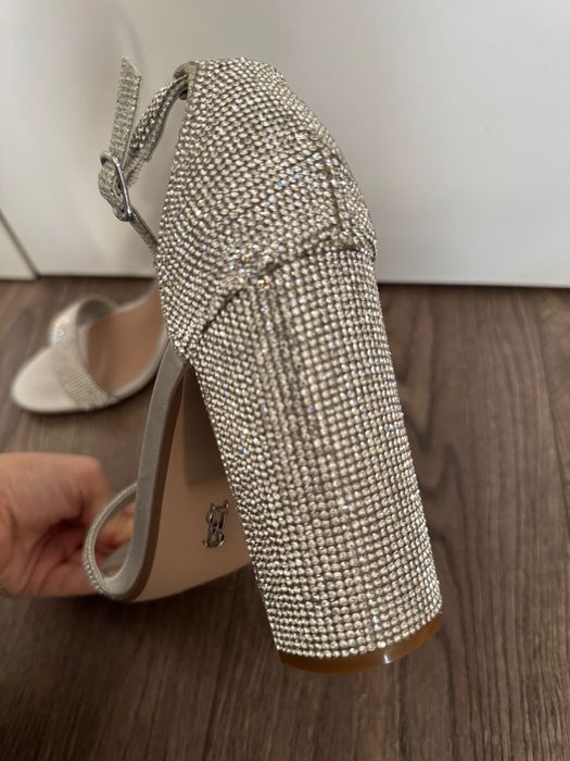 Обувки токчета Steve Madden лъскави бляскави 40 номер камъни