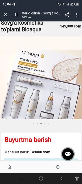 Guruch nabor ayollar uchun ajoyib nabor