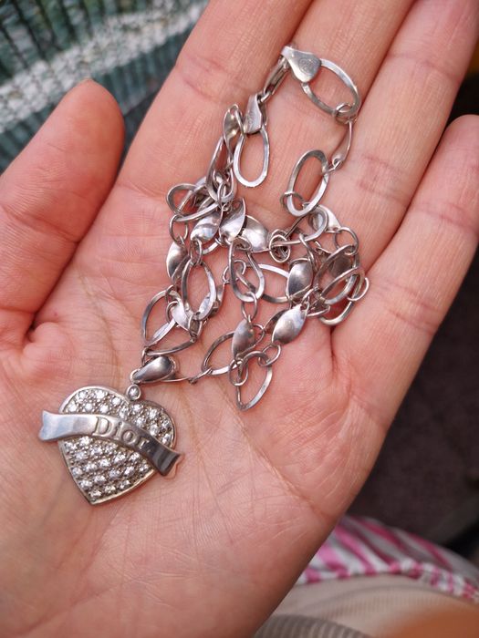 Сребърно колие Dior