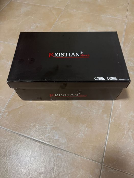 Мъжки елегантни кожени обувки KRISTIAN – чисто нови, черни, удобни