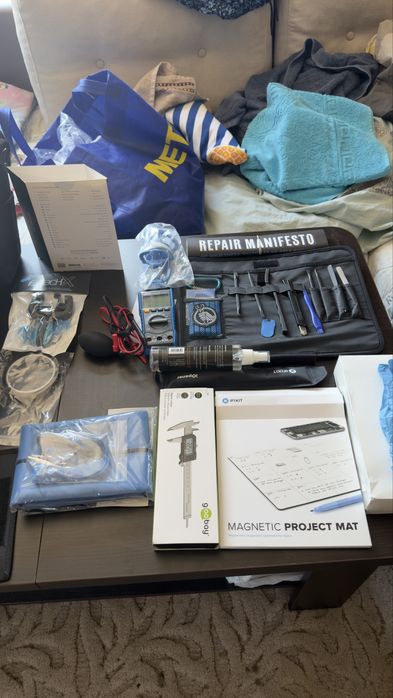 Нови Професионални инструменти Ifixit pro toolkit чанта пълен комплект набори за поправка на всякакъкви  електроники подарък 100 антистатични ръкавици