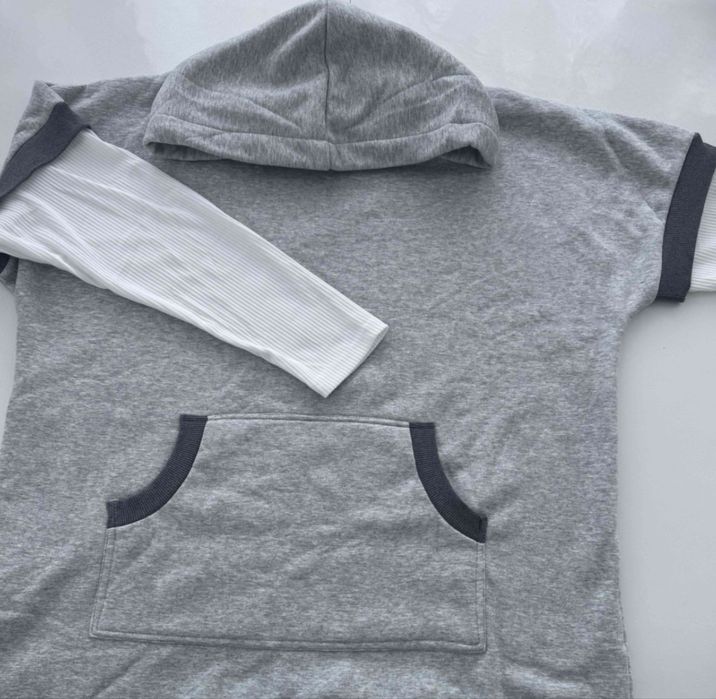 Платье-худи утепленное оверсайс