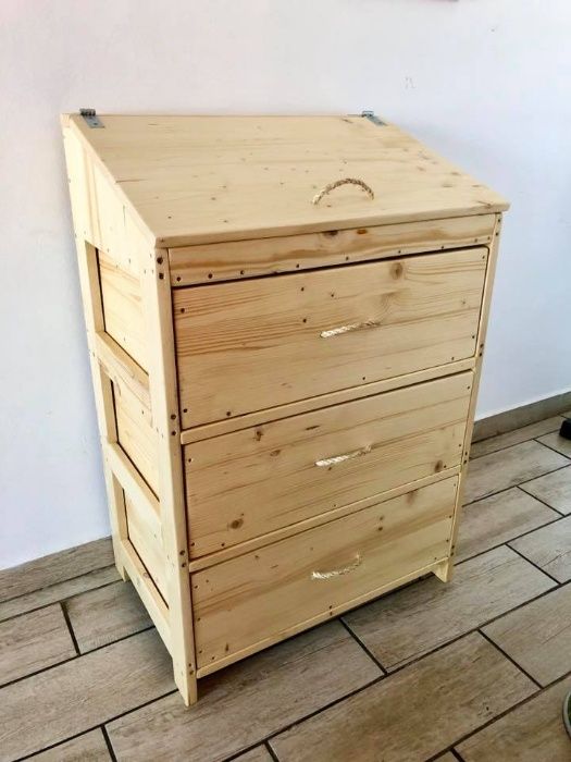 Raft din lemn legume/fructe