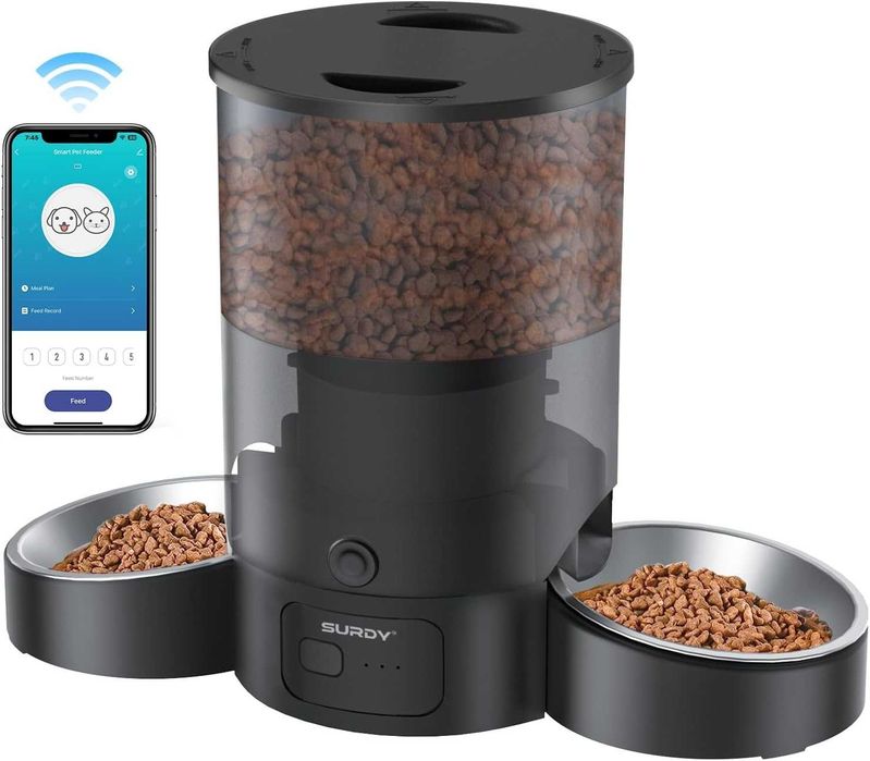 SURDY 2.4G WiFi интелигентна хранилка за домашни любимци с APP контрол