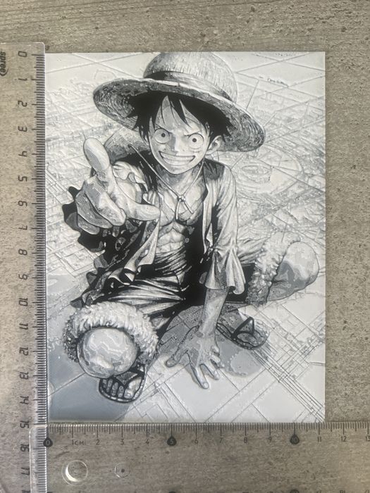 3D принт на Луфи (One Piece) – Релефна картина
