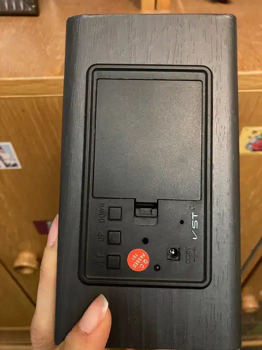 Ceas digital lemn alarma