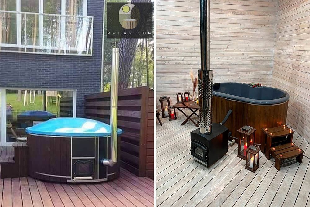 Ciubăr din fibră de sticlă. Jacuzzi