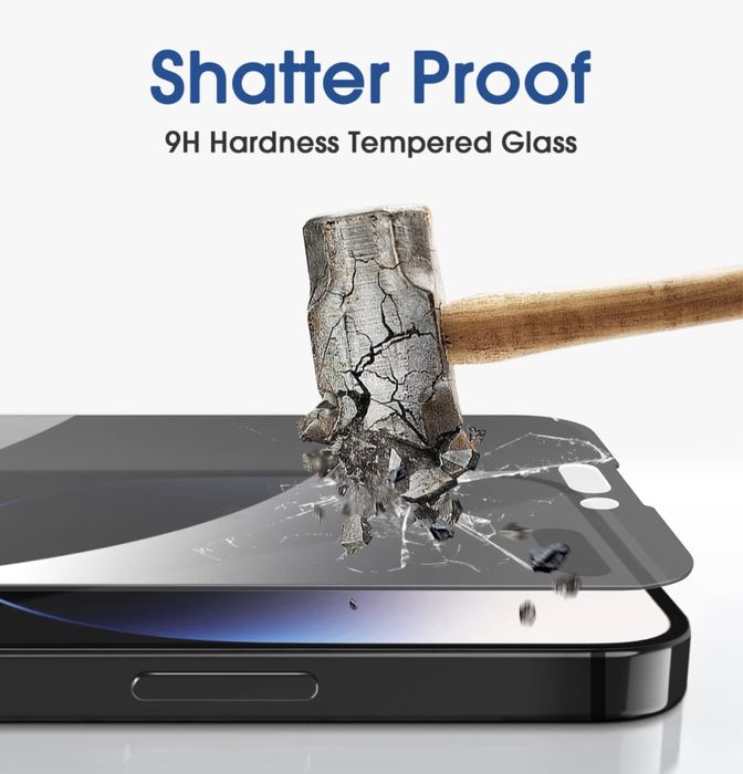 Folie sticla securizata 20D PRIVACY pt. iPhone 14 Pro , 14 Plus , 16e