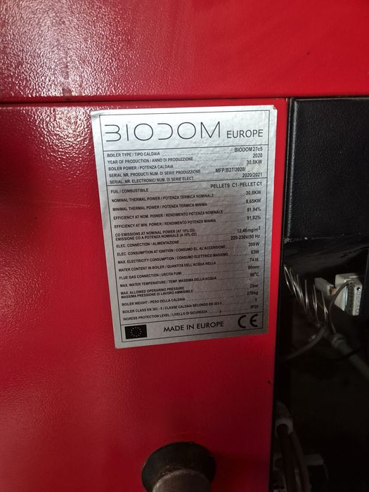 Centrala peleti biodom 30.8kw