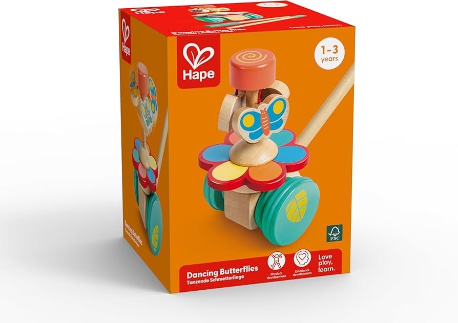 Буталка Hape - Дълга пръчка за бутане Танцуваща пеперуда