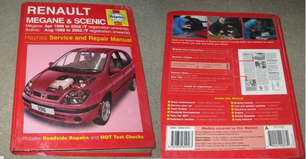 Manual auto Haynes Renault Clio, Megane, Scenic, Laguna