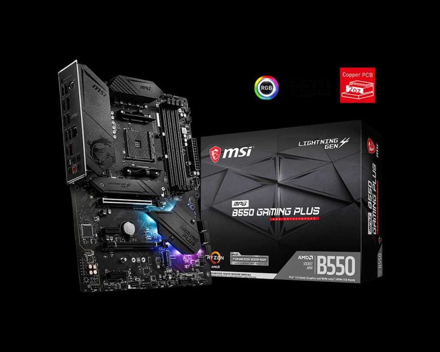 Дънна платка MSI MPG B550 GAMING PLUS, сокет АМ4