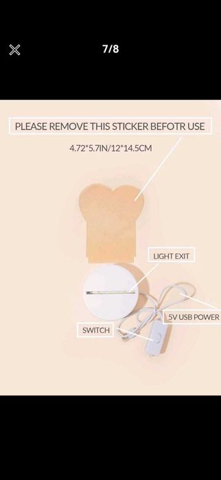 Lampa led 3D forma inima si casuta mica cu lumini - cadoul ideal