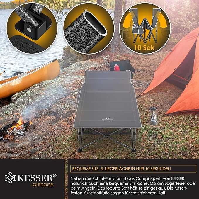 KESSER® Сгъваемо къмпинг легло 210см