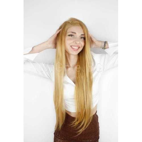 100% естествена Virgin Remy руса лейс фронт перука серия Белисима