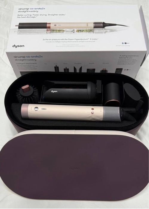 Dyson hs09 coanda 2x airwrap id• Jasper plum•Ceramic pink.•Amber silk