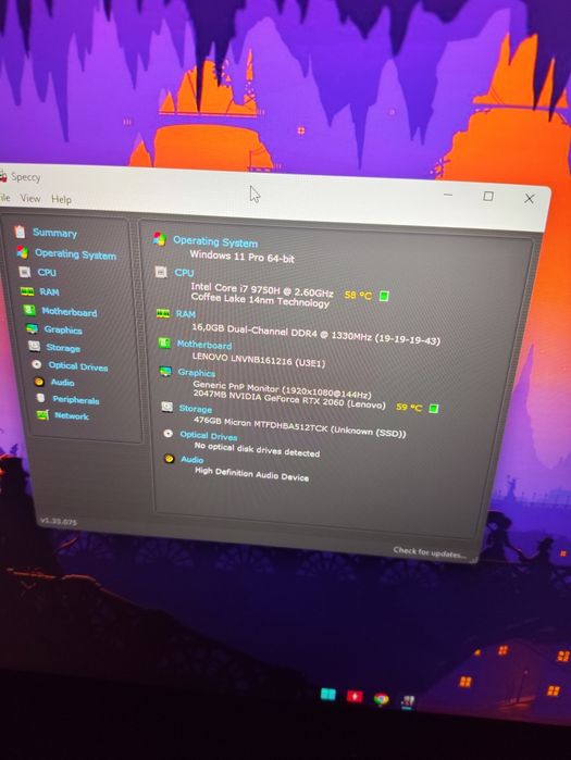 Laptop  ( i7 9750h , 16 gb ddr4 , SSD 500gb , rtx 2060 , 17 inch diagonala)