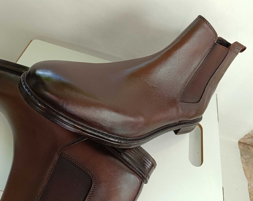 Ghete chelsea 45 de lux plain toe Ortiz & Reed piele naturala moale