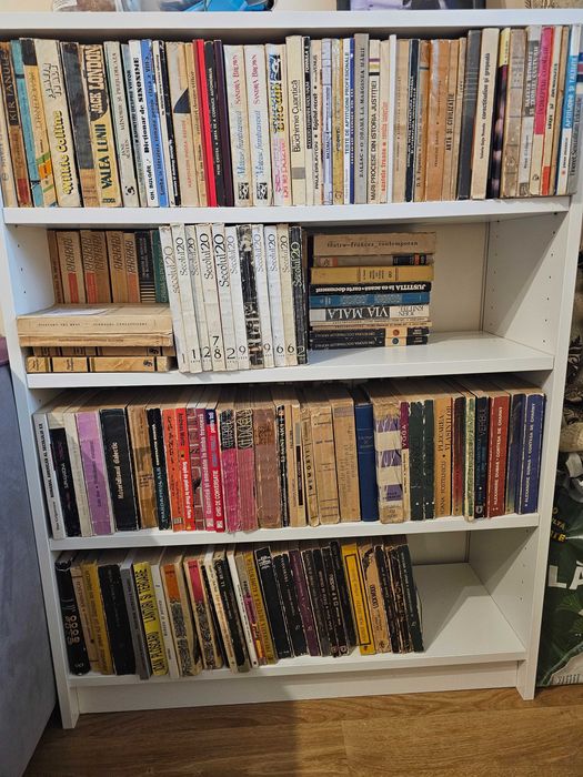 Mini biblioteca cu carti, sunt in jur de 600-700 volume,