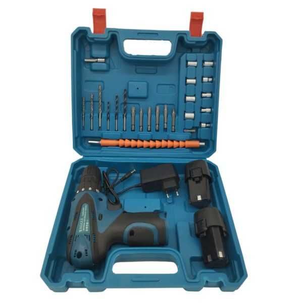 Aкумулаторен винтоверт с две батерии и 24 бр. аксесоари