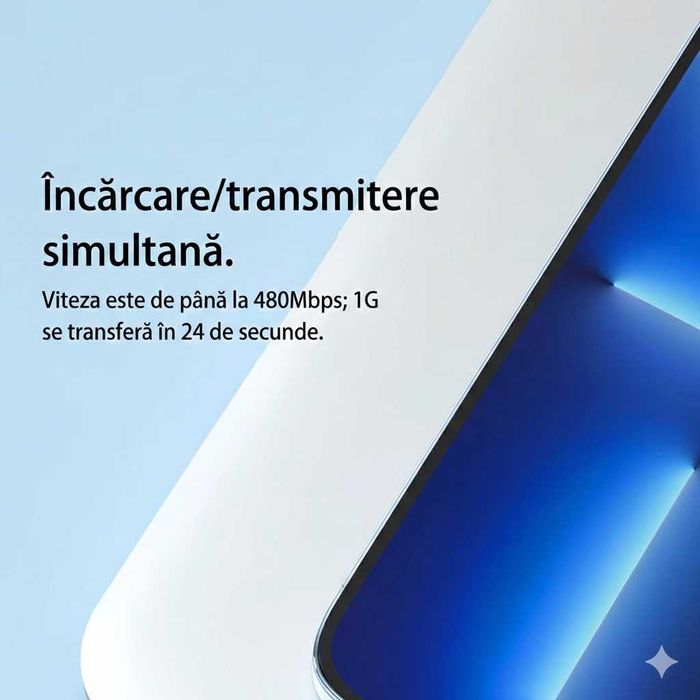 Cablu USB-C la USB-C 60W, Wyred by Monga, 2m, Împletit, Alb, Nou