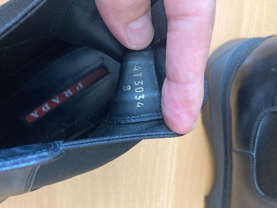 Prada Men's Black Leather Brixxen Half-Boot 4T3034