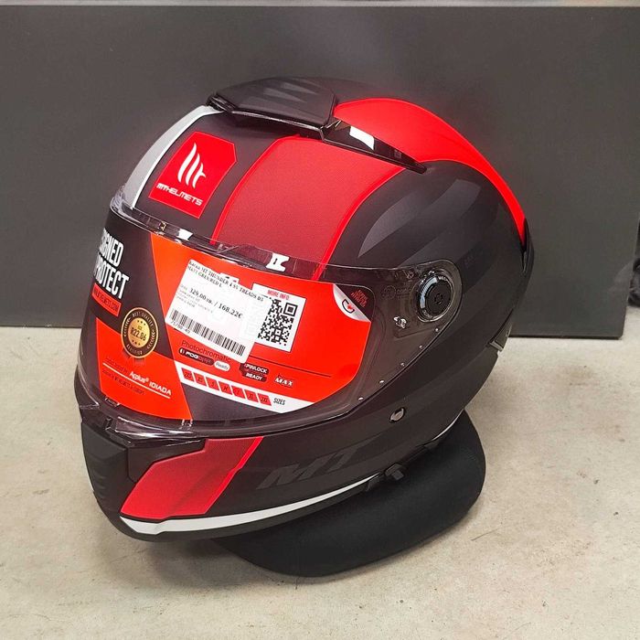 ПРОМОЦИЯ Каска MT THUNDER 4 SV Treads B5 Matt GREY/RED - Код: 71788