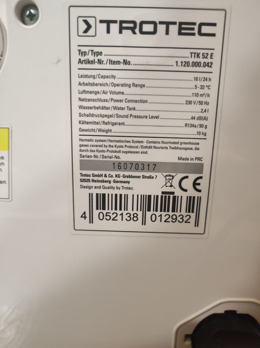 Vând/schimb dezumidificator