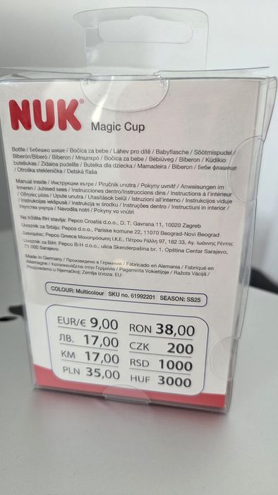 Cană apă bebeluși 360° 8+ nouă NUK