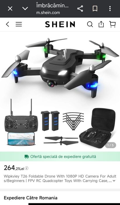 Drona WipKviey T26 Astronaut Quadcopter 1080hd camera