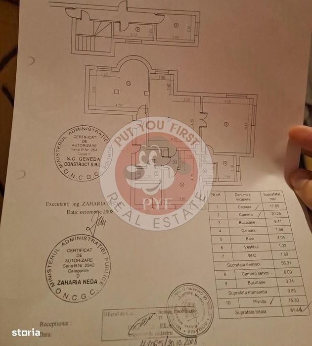 Ambasada Sloveniei | 2 camere in vila | 81 mp | semidecomandat