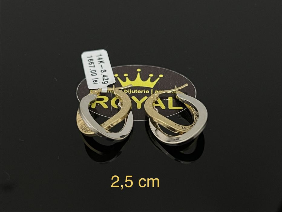 Bijuteria Royal CB : Cercei dama aur 14k 3,42gr
