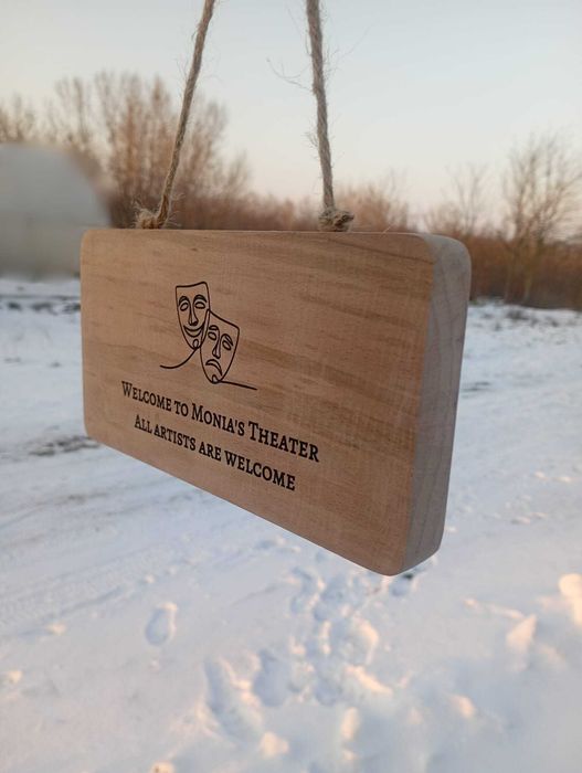 Semn usa/perete personalizat din lemn