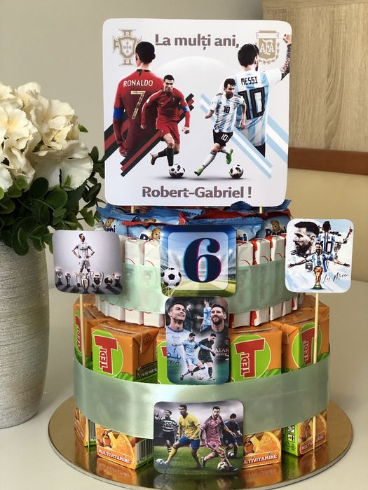 Tort din dulciuri ambalate, Barbie, Minecraft, Patrula Catelusilor