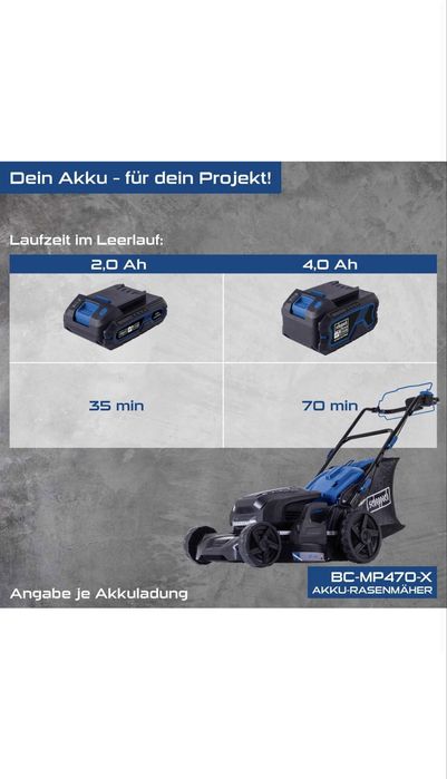 Самоходна акумулаторна косачка за трева -нова Scheppach BC-MP470-X