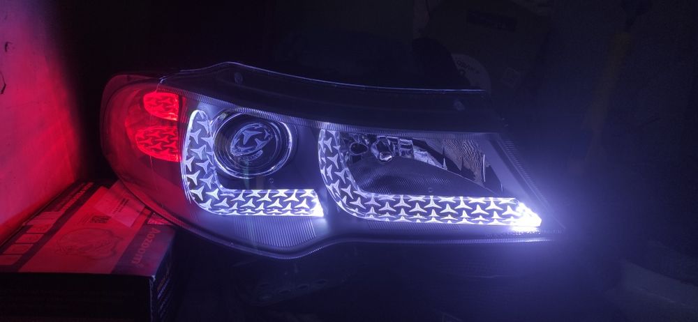 Установка линзы и тюнинг фар для некси.