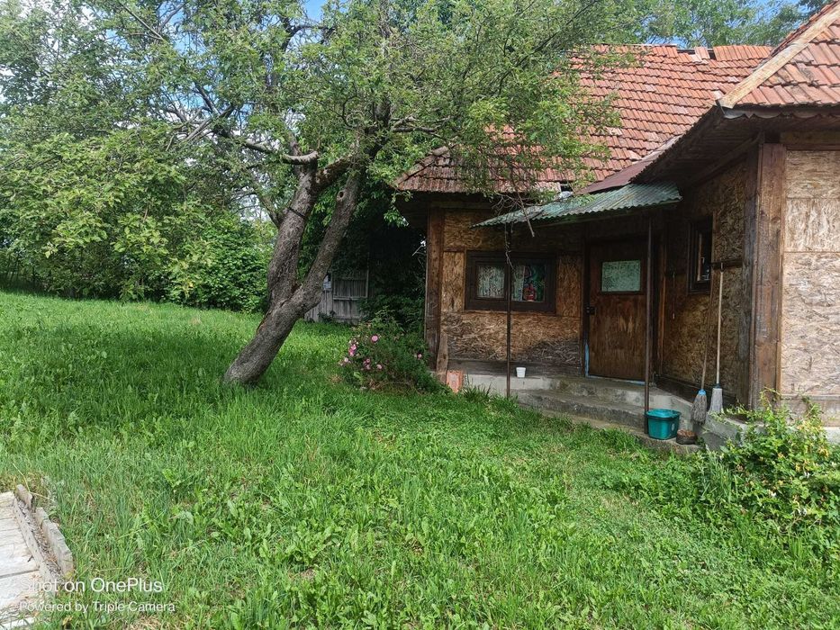 Casă tradițională din lemn + anexă, teren 58 ari, în Breb – zonă retrasă, ideală pentru relaxare sau investiție