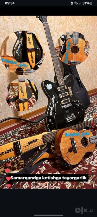Gitaralar sotiladi Arzon Narxlarda 100$ dan boshlab 600$ gacha gitara